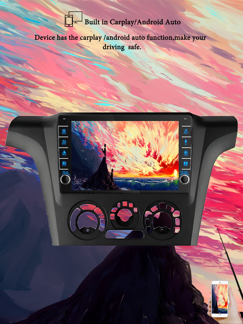 Tablet Danish Mobile & Accessories - 8G+128G Android 14 For Mitsubishi Outlander