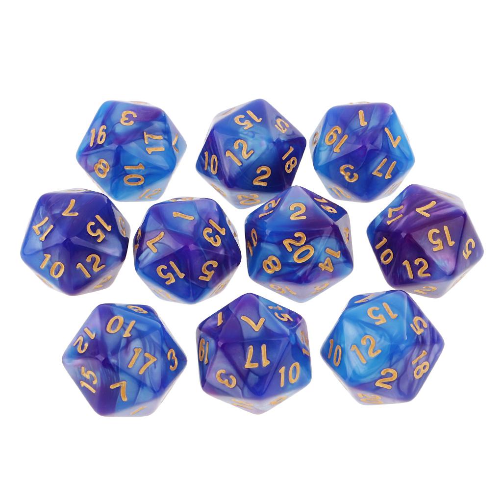Tablet Accessories Kit - 10pcs Polyhedral 20 Sided Dice D20