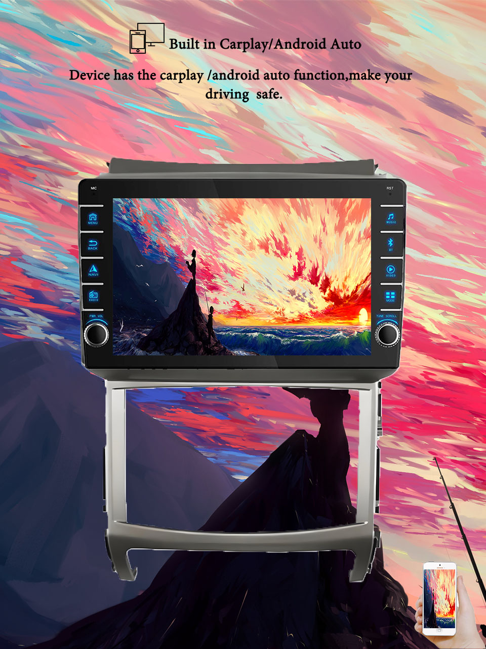 Tablet Danish Mobile & Accessories - 8G+128G Android14 For Hyundai Veracruz ix55