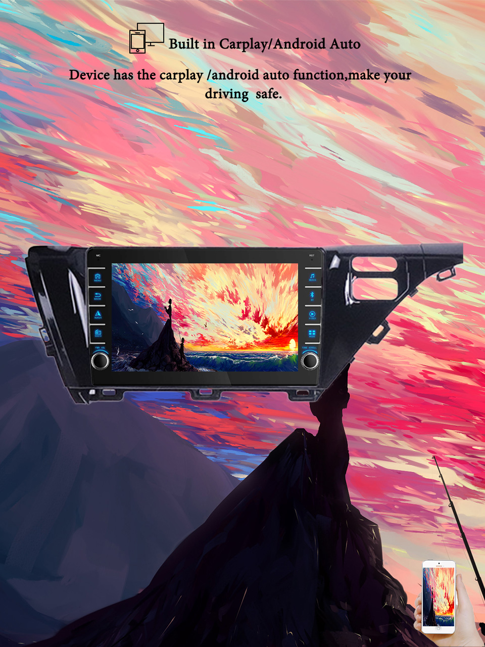 Tablet Danish Mobile & Accessories - 8G+128G Android 14 For Toyota Camry