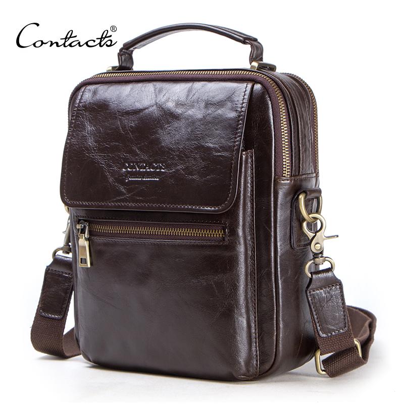 Tablet Shoulder Bag - CONTACT'S new genuine leather messenger bag