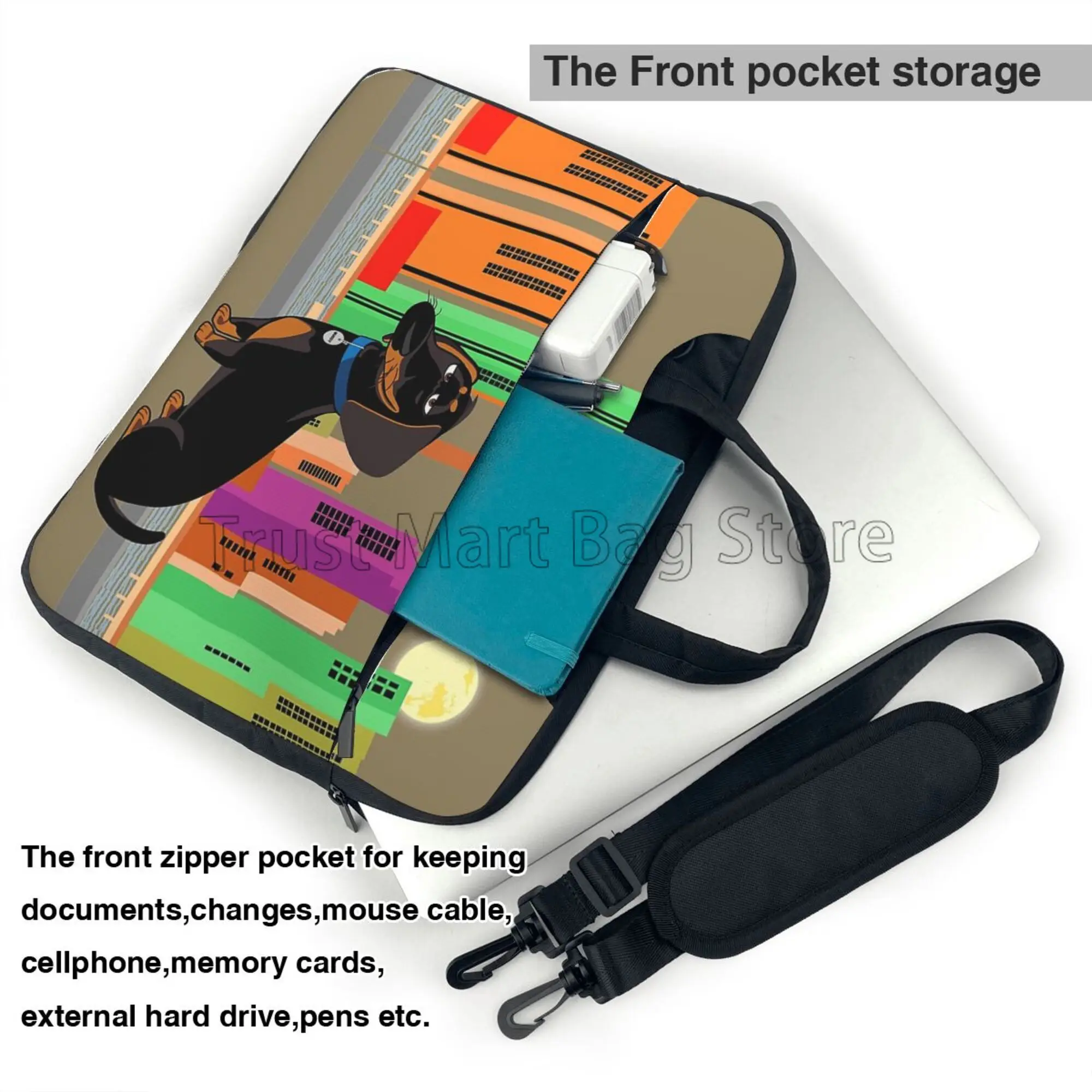 Cute Dachshund Print Laptop Ca - Tablet And Accessories Bag ulasan dan harga