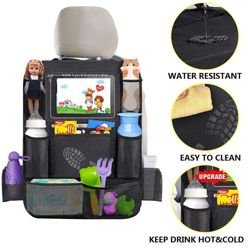 1pc Car Backseat Organizer wit - Tablet And Accessories Bag ulasan dan harga