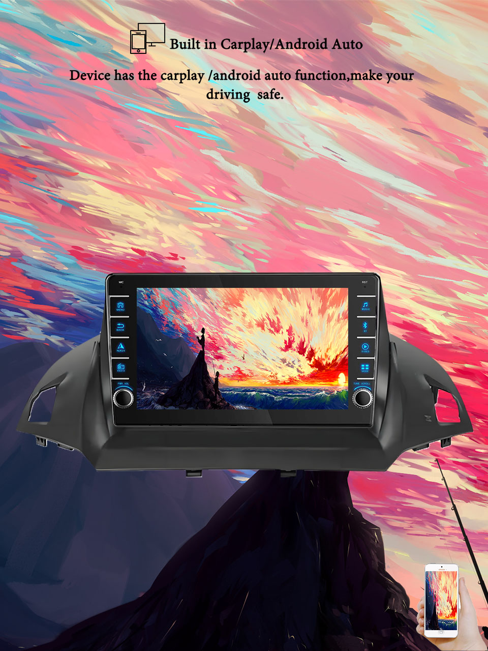 8G+128G Android 14 For Ford Ku - Tablet Danish Mobile & Accessories ulasan dan harga