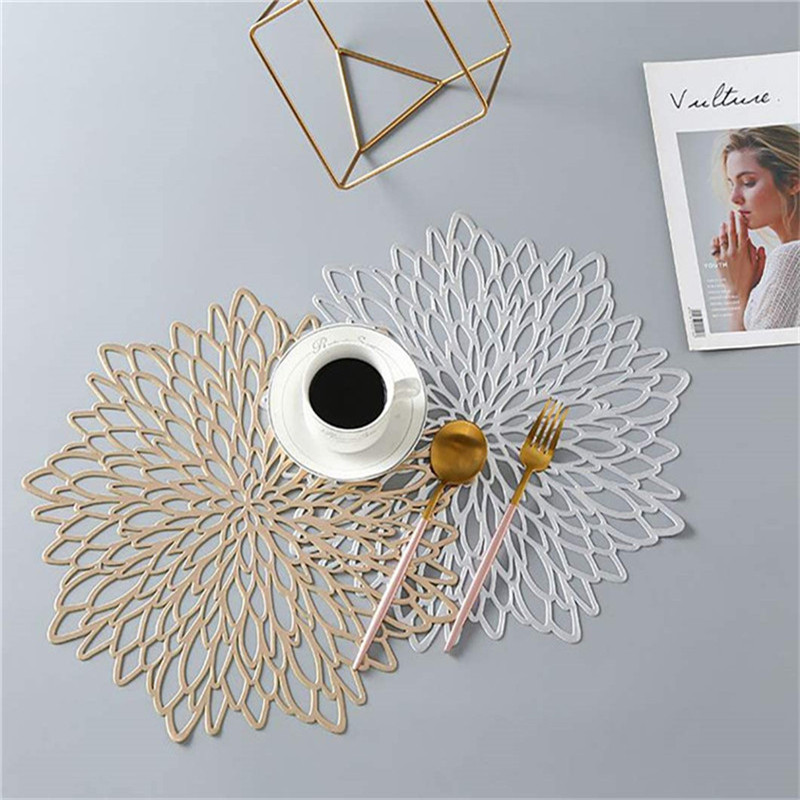 PVC Hibiscus Flowers Placemat  - Tablet Accessories Kit ulasan dan harga