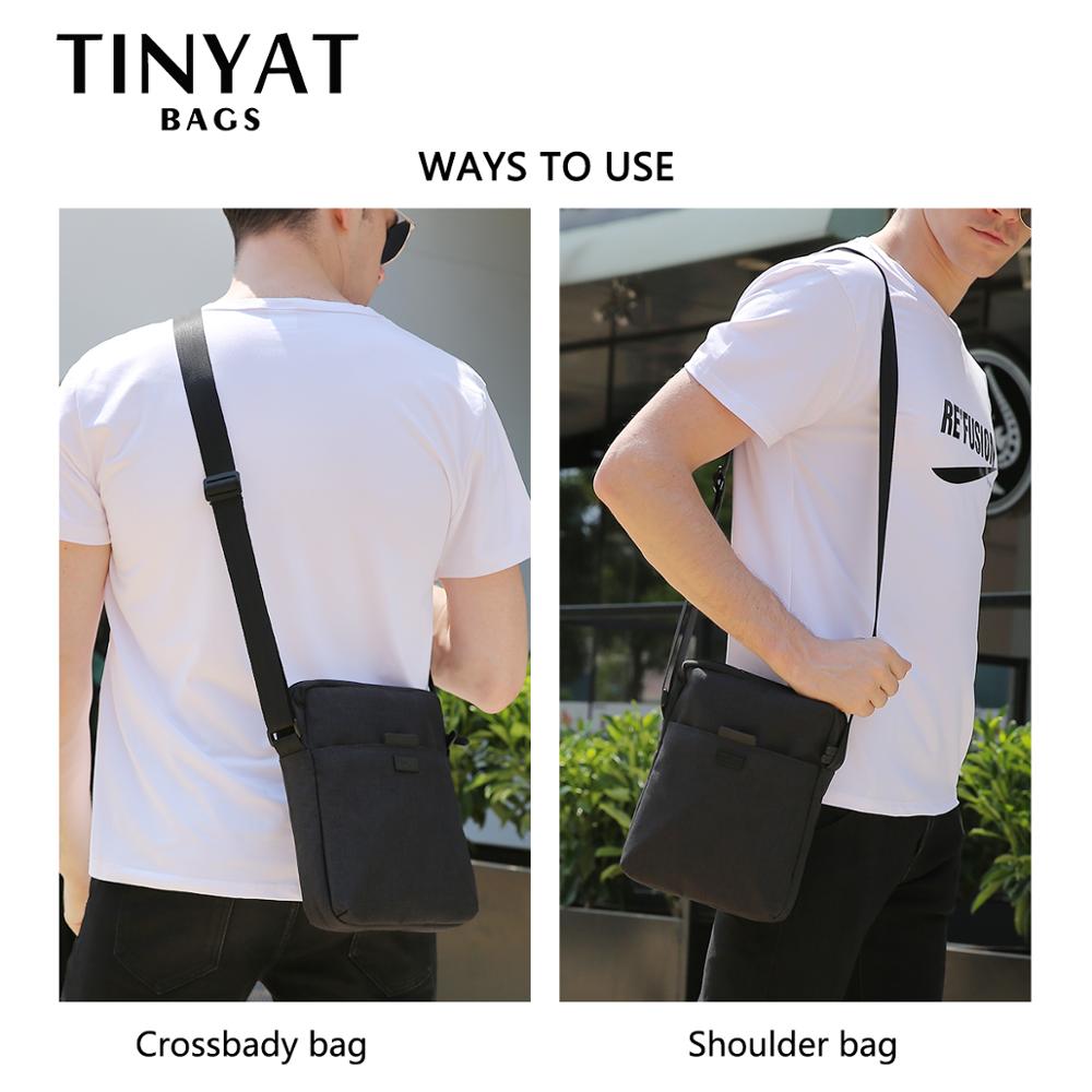 TINYAT Men's Bags Light Canvas - Tablet Shoulder Bag ulasan dan harga