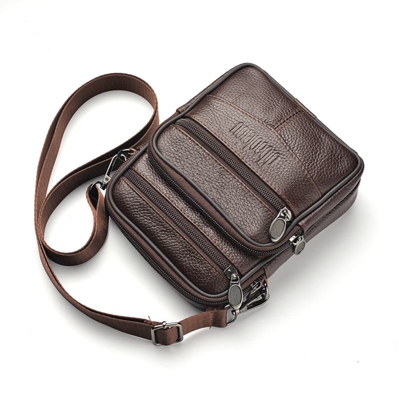 Men's New Genuine Leather Cros - Tablet Shoulder Bag ulasan dan harga