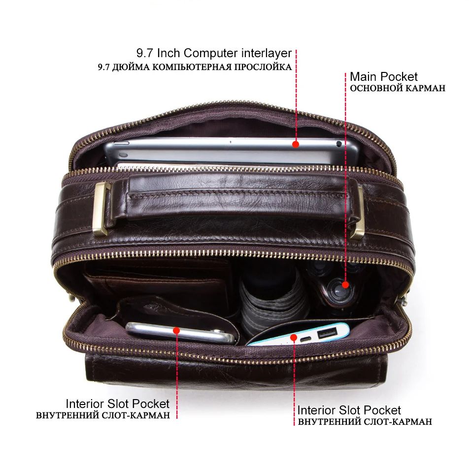 Genuine Leather Sling Shoulder - Tablet Shoulder Bag ulasan dan harga