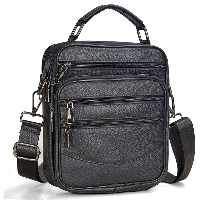 Fashion Men Genuine Leather Ha - Tablet Shoulder Bag ulasan dan harga