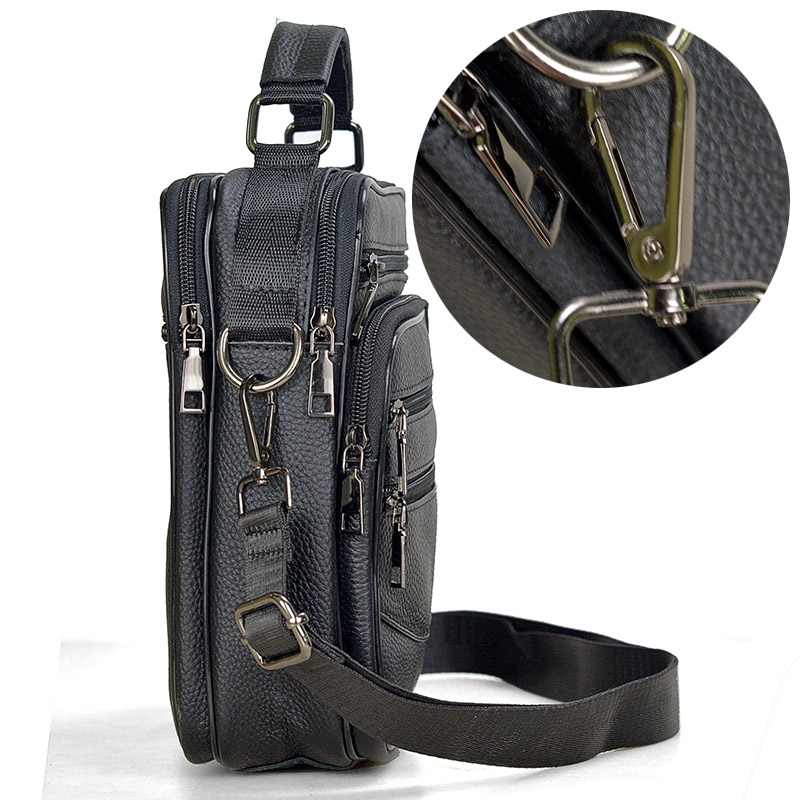 Fashion Men Genuine Leather Ha - Tablet Shoulder Bag ulasan dan harga