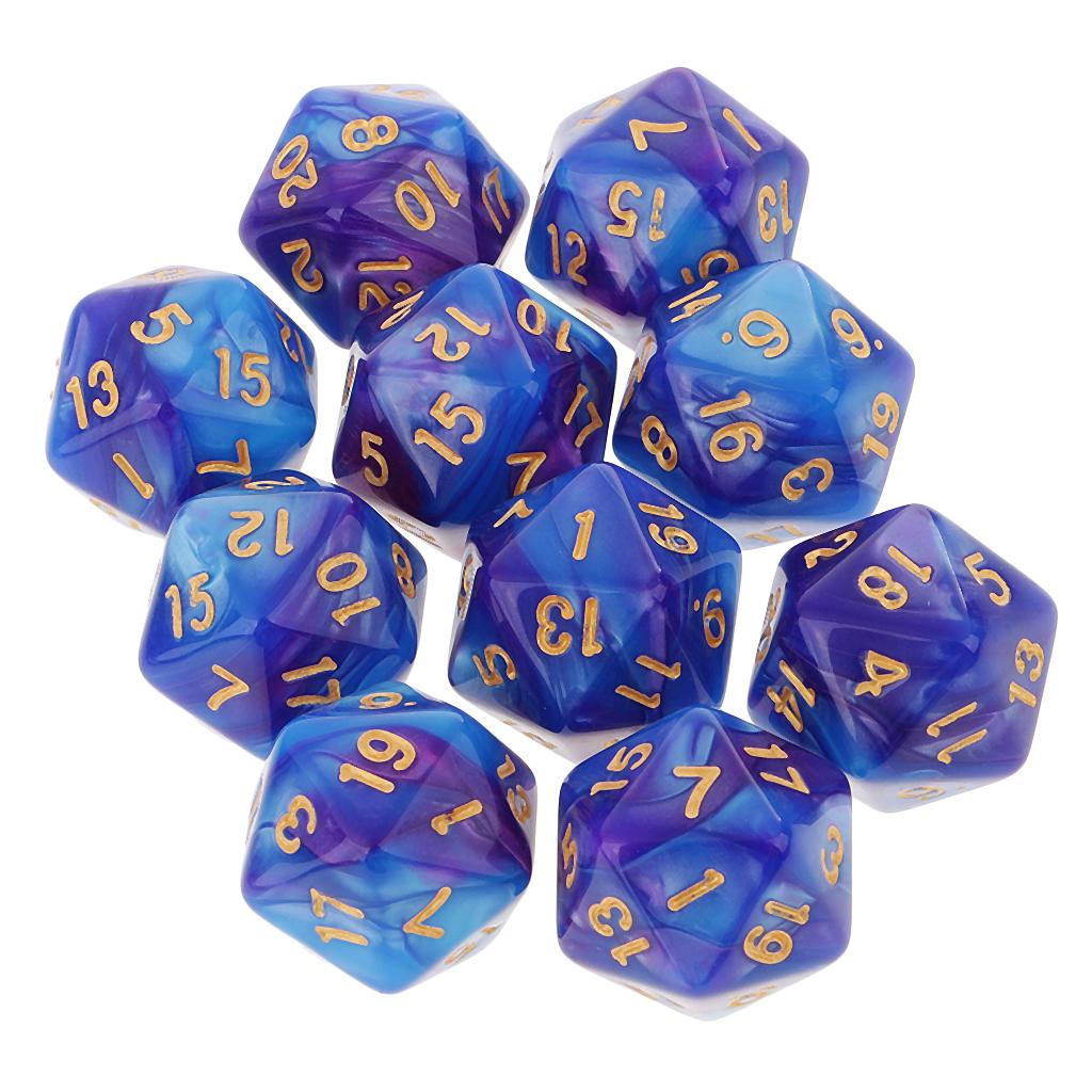 10pcs Polyhedral 20 Sided Dice - Tablet Accessories Kit ulasan dan harga