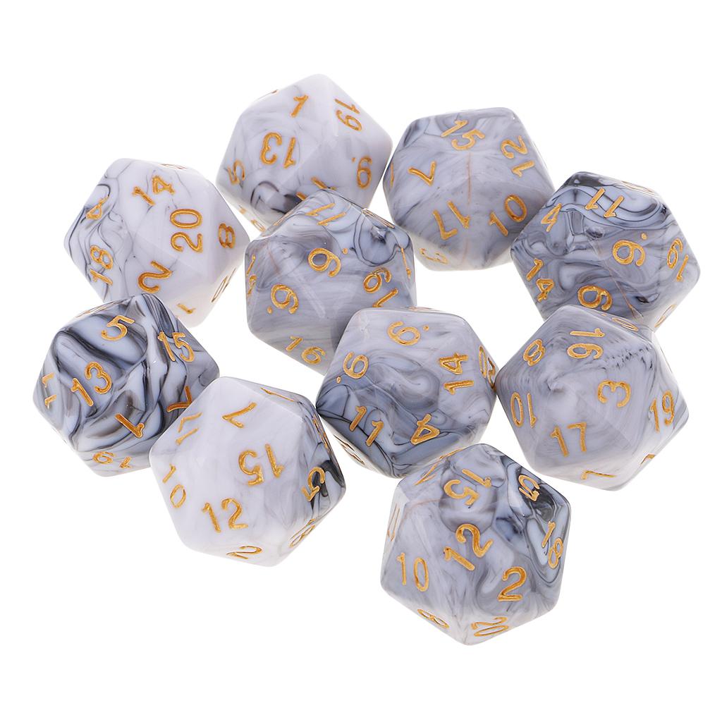 10pcs Polyhedral 20 Sided Dice - Tablet Accessories Kit ulasan dan harga