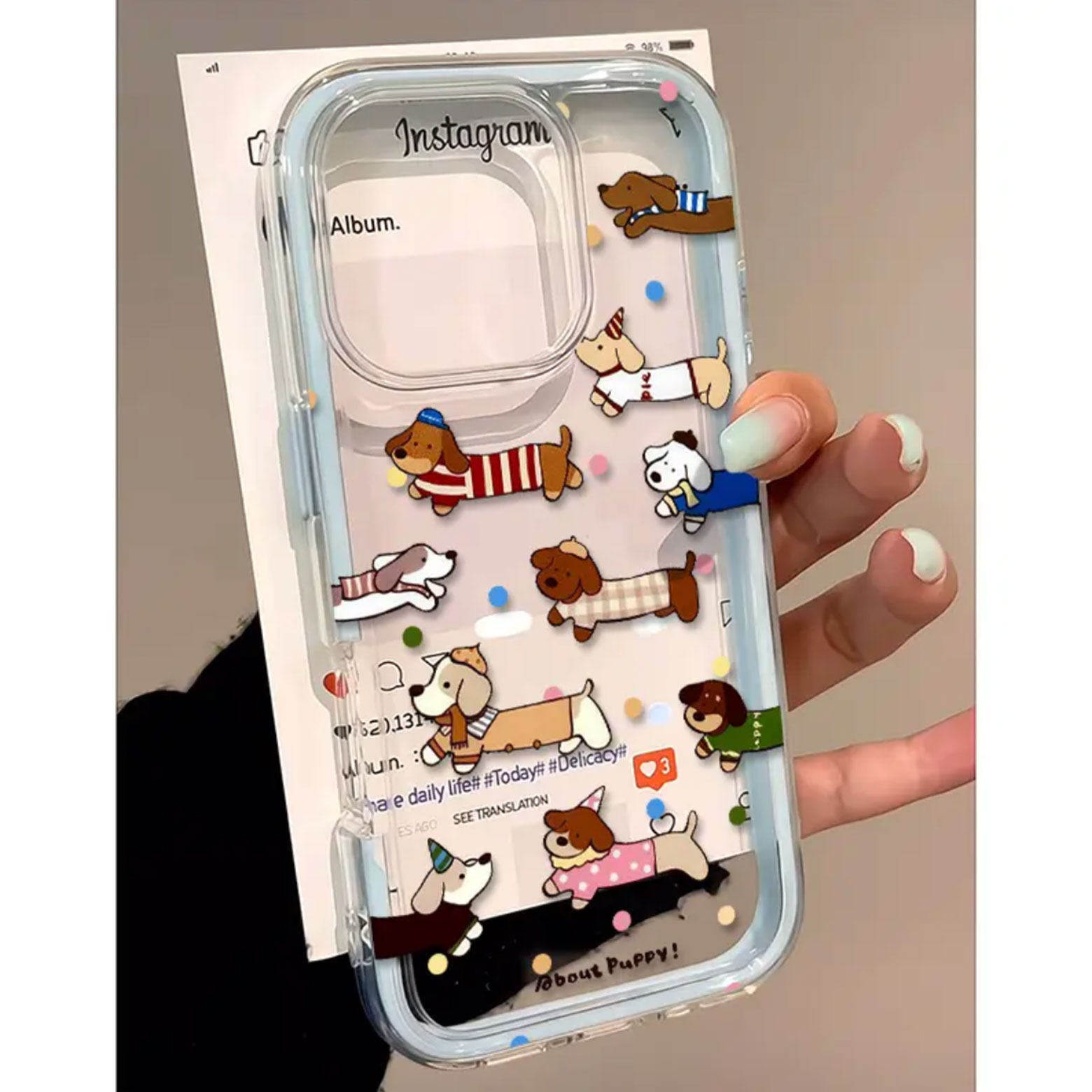 Cute Polka Dot Sausage Dog 2in - Samsung Galaxy A55 ulasan dan harga