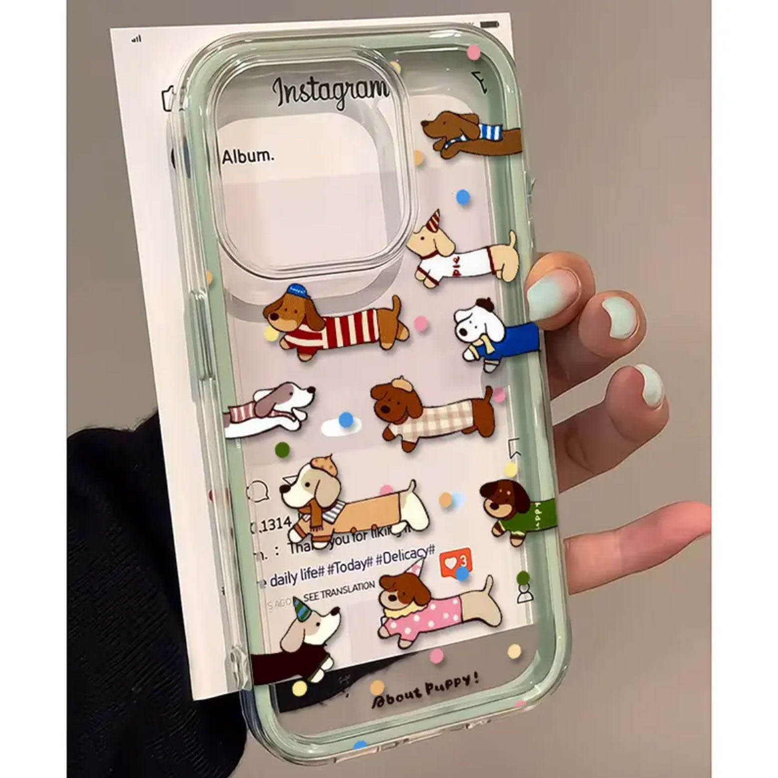 Cute Polka Dot Sausage Dog 2in - Samsung Galaxy A55 ulasan dan harga