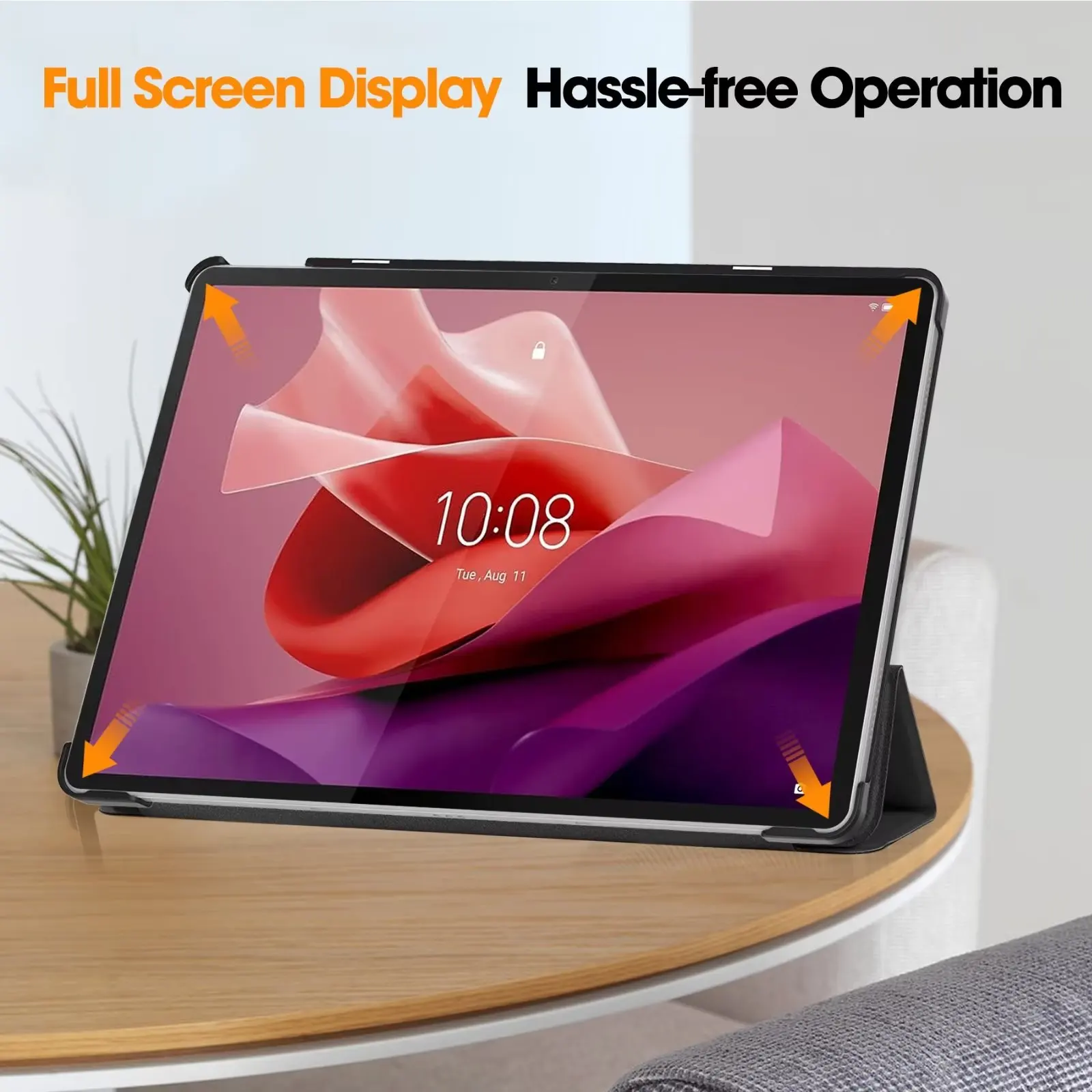 Tri-fold Magnetic Leather Stan - Lenovo Tablet P12 Accessories ulasan dan harga