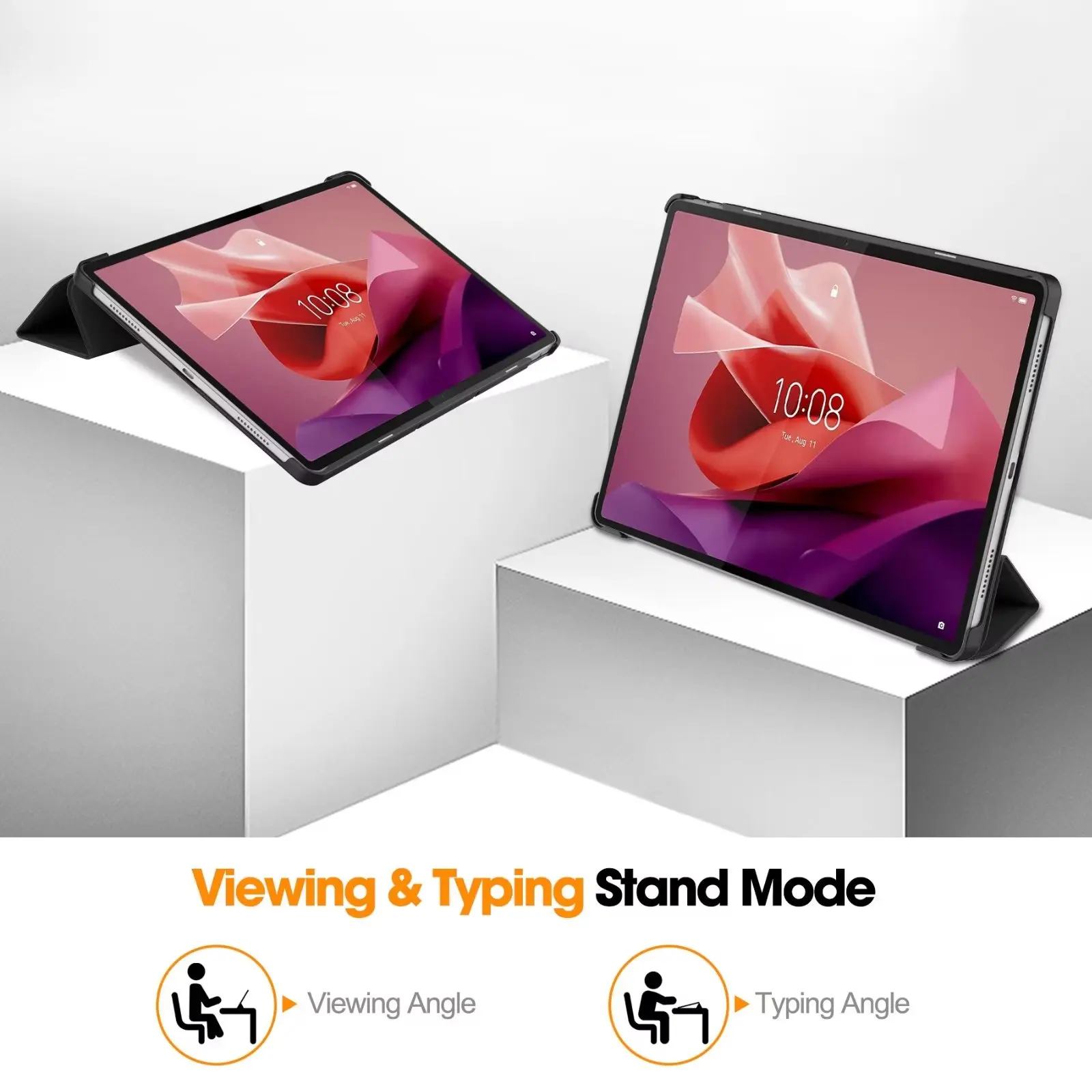 Tri-fold Magnetic Leather Stan - Lenovo Tablet P12 Accessories ulasan dan harga
