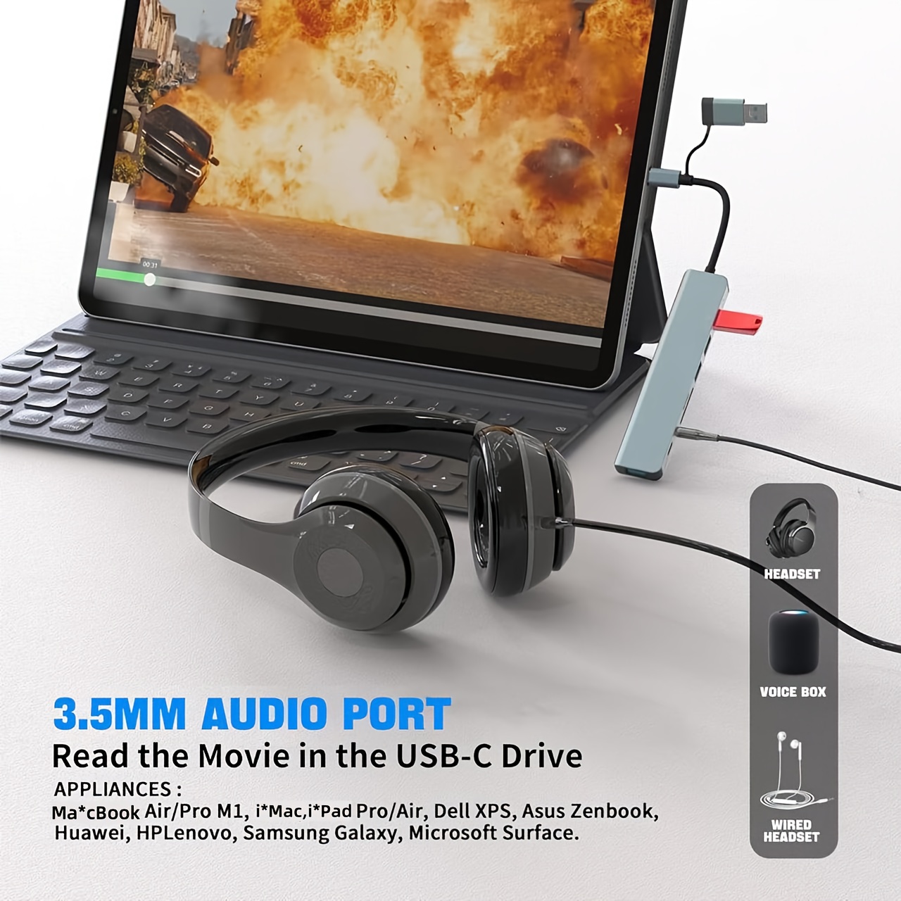 8-in-2 USB-C & USB-A Hub, Mult - Microsd Card Tablet ulasan dan harga