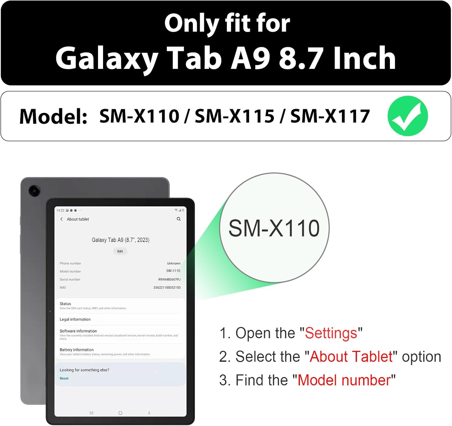 For Samsung Galaxy Tab A9 2023 - Remarkable Tablet Accessories ulasan dan harga