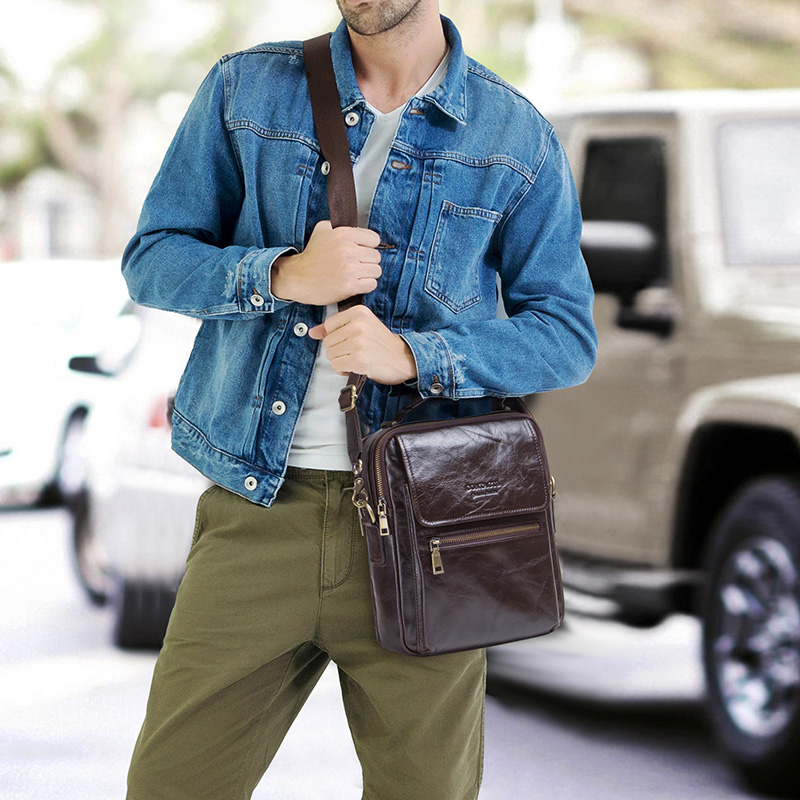 CONTACT'S new genuine leather  - Tablet Shoulder Bag ulasan dan harga