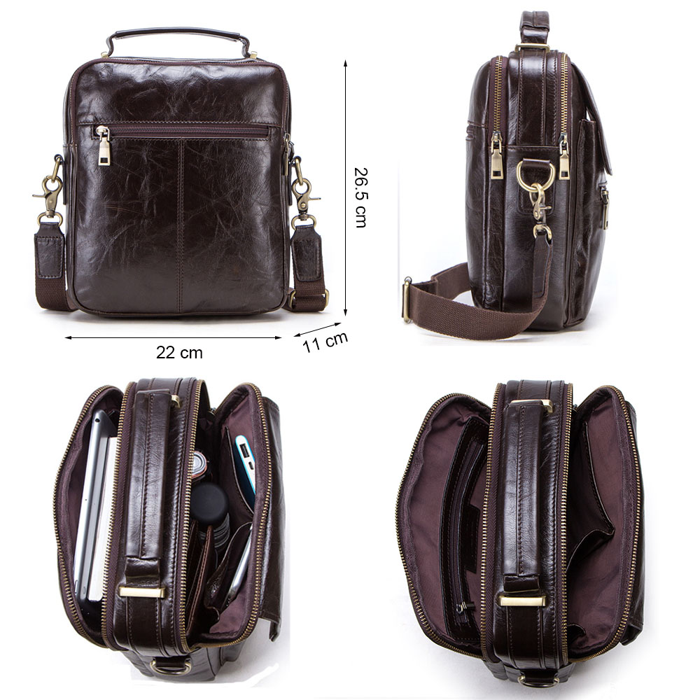 CONTACT'S new genuine leather  - Tablet Shoulder Bag ulasan dan harga